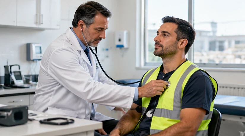 Evaluación médica ocupacional de un trabajador